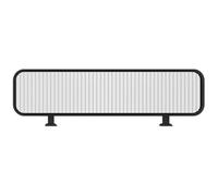 Stainless Steel Restaurant Dividers, Glass Partition Screens for Dining Areas, Semi-Privacy Panels for Bars, Hotels & Offices - Low Fence (Black-A, 11.81x59.06in)