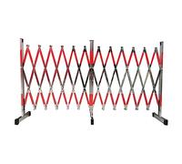 Stainless Steel Retractable Fence, Mobile Barricade Safety Barrier, Expandable Metal Barricade Stanchions for Garages Schools Malls, Space Saving,Silver-6m