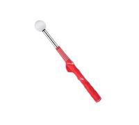 Stainless Steel Retractable Golf Swing Training Aid, Portable Grip Trainer with Click Feedback for Chipping Hitting(Red)