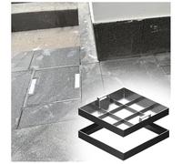 Stainless Steel Retractable Manhole Cover - Durable Invisible Deck Inspection Lid for Secure Access to Catch Basins Walkways Patios & Outdoor Spaces