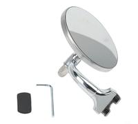 Stainless Steel Retro Round Mirror for Classic Cars Silver