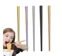 Stainless Steel Reusable Chopsticks,Metal Chopsticks | 5 Pairs Japanese Korean Chinese Tableware Non Slip Tableware,Dishwasher Safe Metal Tableware, Chinese Chopsticks