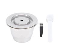 Stainless Steel Reusable Coffee Capsule Pod, Refillable Coffee Filter for Nespresso OriginalLine Machines, Eco - Friendly DIY Fresh Ground Coffee Pod with Brush and Spoon