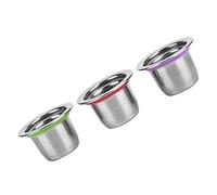 Stainless Steel Reusable Coffee Capsule Pod Set for 3Pcs, Eco Friendly Home and Office Use