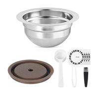 Stainless Steel Reusable Coffee Pods for Nespresso Refillable Coffee Capsules for Nespresso Reusable Coffee Capsule for 80/150/230ml DIY Coffee Pod Kit(150ml)