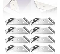 Stainless Steel Right Angle Brackets for Corner Furniture Connections, Triangle Connectors for Strengthening Joints in Various Applications (8pcs )