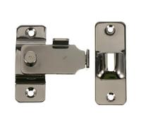 Stainless Steel Right Angle Door Bolt Lock for Sliding Barn Doors | Reinforced Corner Mounting, Sealed Welded Base, Smooth Brushed Finish, Sinking Holes, Easy Screw-on Installation