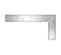 Stainless Steel Right Angle Ruler, 2 & 4 Inch L-Shaped Ruler Measuring Tool, 90 Degree Square Metal Rulers for Engineer, Carpenter, Measurement, Drawing