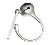 Stainless Steel Ring New Silver Alloy Wooden Fish Beat Ring For Men Women Stress Anxiety For Unisex Adults Teens Brushed/Sand/Polished Center Comfort Fit Adjustable Meditation (Silver, 2cm)