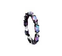 Stainless Steel Rings Black And Purple Stone Promise Rings Delicate Design Knot Set Fashion Ring Light High Grade Ring For Men (Black, 6)
