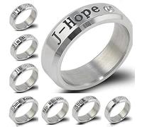 Stainless Steel Rings For Boys & Girls - Love You, You Never Walk Alone Gift For Army Fans - 8PCS