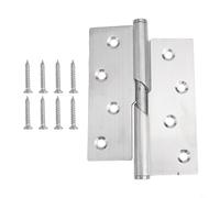 Stainless Steel Rising Door Hinge Left Right Handed Lift Off Butt Hinge for Interior Bathroom Toilet Room Doors 52x75mm/79x100mm(4 inch left)