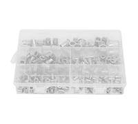 Stainless Steel Rivet Nut Set, 205pcs Mixed Flat Head Insert Rivet Nuts, M3/4/5/6/8/10 Assortment Kit for Metal Plates and Pipes, Durable Hardware Parts with Grid Box for Easy Stor
