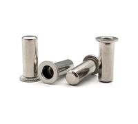stainless steel rivet nut, SUS304 Stainless Steel Rivet Nut Flat Countersink Head Threaded Insert Multiple Sizes(30pcs flat M4*17)