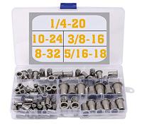 Stainless Steel Rivet Nuts Kit 8-32 10-24 1/4-20 5/16-18 3/8-16 Threaded Inserts Nutsert Rivnuts Assorted