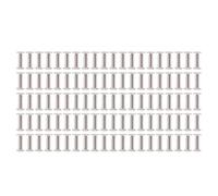 Stainless Steel Rivet Stud Set 100 Sets M2 5 Flat Round Head Rivets Screws Fasteners for Leather Crafts Clothing Decoration DIY Projects (3.5 * 10 * 7mm)