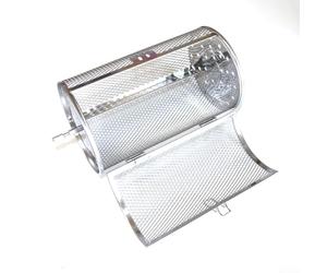 Stainless Steel Roasting Cage, Air Fryer Rotisserie Basket, 360° Rotating Grill Basket with Locking Rotary Metal Barbecue Grilling Baskets for coffee bean roasting fries and fried chicken grilling