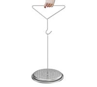 Stainless Steel Roasting Holder - Vertical Turkey Rack, Frying Stand Kit | Multipurpose Practical Grill Solution Suitable Deep Fry Pot Chicken Turkey Roasting Accessories Home Kitchen Use