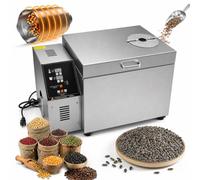 Stainless Steel Roasting Machine, Automatic Nut Baker with 360° Heating, Microcomputer Control Panel, Perfect for Roasting Peanuts, Grains, and Sunflower Seeds