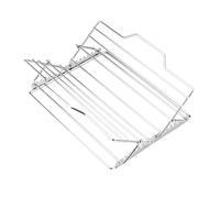 Stainless Steel Roasting Rack for Holiday Feasts Multifunctional Chicken Roasting Stand Foldable Turkey Roaster Stand Multifunctional Cooking Rack