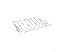 Stainless Steel Roasting Rack with V Shape Configuration to Support Large Cuts of Meat and Enable Vegetable Roasting Below