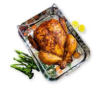 Stainless Steel Roasting Tin with Rack, Non Stick Baking Tray for Oven - Oven Tray with Removable Roasting Rack - by Jean Patrique