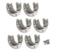 Stainless Steel Rod Flange Holder Bracket 32mm/1.25 inch Dia.(6 Pieces)