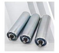 Stainless Steel Roller Replacement, 3 Pack, 1.5" Diameter, 9.8" Length, Ideal for Conveyor Systems, Compatible with 10-40 Zoll Applications