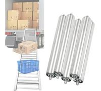 Stainless Steel Roller Replacement 5 Pack Industrial Conveyor Roller, Powerless Belt Roller Bearings for Warehouses & Commercial DIY Projects(Dia 38MM/1.5'',L 600MM(23.6in))