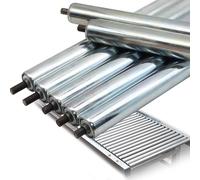 Stainless Steel Roller Replacement Set of 5 Stainless Steel Powerless Rollers for Commercial Line & Industrial Factory, Gravity Replacement Rollers(Dia 50MM/2'',L 150MM(5.9in))