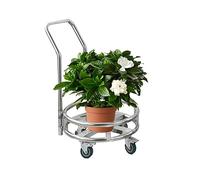 Stainless Steel Rolling Cart with Wheels for Storage - Stock Pot Stand & Milk Barrel Rack for Restaurants and Canteens