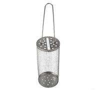 Stainless Steel Rolling Grill Basket for Vegetables, Fish & More - Portable Detachable Barbecue Cage Compatible with Gas, Charcoal & Electric Grills