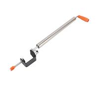 Stainless Steel Rolling Pin with Fixed 360° Rotation, Baking Dough Roller for Pastry Bread Pizza, Hollow Design with Table Clamp for Easy Storage, Made of 304 Stainless (M)