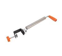 Stainless Steel Rolling Pin with Fixed 360° Rotation, Baking Dough Roller for Pastry Bread Pizza, Hollow Design with Table Clamp for Easy Storage, Made of 304 Stainless (Small Size)