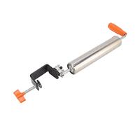 Stainless Steel Rolling Pin with Fixed 360° Rotation, Baking Dough Roller for Pastry Bread Pizza, Hollow Design with Table Clamp for Easy Storage, Made of 304 Stainless (L)