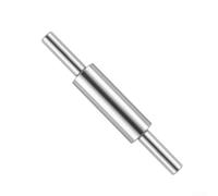 Stainless Steel Rolling Pin With Handle For Dough, Rotatable Kitchen Tool For Pastry And Noodles, Rust Resistant Baker Ware For Home Baking, Silver Small 33X5cm