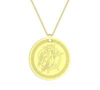 Stainless Steel Roman Lucky Goddess - Fortuna Ancient Greek Tyche Pendant Necklace Jewelry