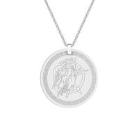 Stainless Steel Roman Lucky Goddess - Fortuna Ancient Greek Tyche Pendant Necklace Jewelry