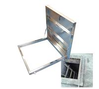 Stainless Steel Roof Access Hatch Door 22"-40" | Anti-Theft Skylight Cover | Durable Roof Maintenance Access for Wellheads & Manholes | Secure Flat Roof Entry Solution