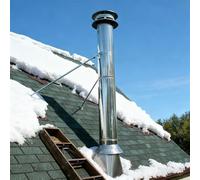 Stainless Steel Roof Chimney Bracket Support Kit, Fit for Chimney Stove Pipe from 4.9" to 9.8" in Diameter, Easily Withstands Snowstorms(7 inch(178mm) Dia)