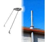 Stainless Steel Roof Chimney Pipe Brace Holder, Extended Roof Chimney Support Bracket Kit for 4.9'' to 9.8'' Diameter Tube(7 inch(178mm) Dia)