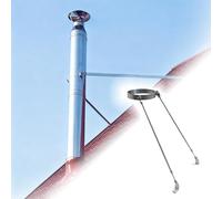 Stainless Steel Roof Chimney Support Kit, 4.9'' to 9.8'' Diameter Chimney Bracket, Support Provide Stability Against Wind and Snow(7 inch(178mm) Dia)