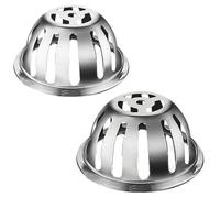 Stainless Steel Roof Dome Drain Cover Strainer Anti-Clogging Atrium Grate 2pcs/pk (Φ: 4 inch)