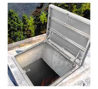 Stainless Steel Roof Hatch 12x12, 24x24, 30", 42" Custom Sizes for School, Factory, Villa - Vent Escape Hatch with Gas Strut & Handle, Attic Access Door Cover (34" L x 32" W)