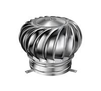 Stainless Steel Roof Vent Cap - Rotating Wind Turbine Ventilator for Chimney, Flue, and Attic - Unpowered, Rustproof, Weatherproof Exhaust Cowl