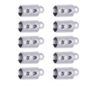 Stainless Steel Rope Clamp Jewelry Tool Leather Cord Crimp Beads Ends Caps Fastener Connectors Cord End Findings