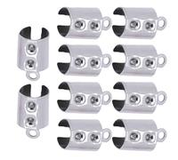 Stainless Steel Rope Clamp Jewelry Tool Leather Cord Crimp Beads Ends Caps Fastener Connectors Cord End Findings
