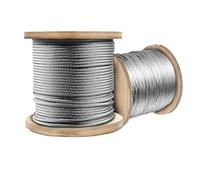 Stainless Steel Rope Diameter 0.3-8mm 304 Stainless Steel Wire Rope Soft Cable Fishing Clothesline Lifting Rustproof Line 2/5/20/50/100Meters(20 Meter,Diameter 1mm)