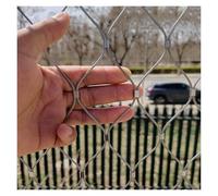 Stainless Steel Rope Mesh Safety Net Smooth Surface Metal Grid Fine Mesh for Balconies Patios Attics - 4x8m (13.12x26.24ft) - Durable Protection Solution