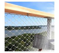 Stainless Steel Rope Net 1x1m 2mm Wire Mesh Garden Fence Flexible Safety Barrier Fall Prevention Mesh Outdoor Metal Railing Netting 304 Steel